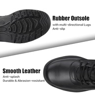 QUNLON Botas Militares Táticas Masculinas Com Zíper Lateral De 8'', Botas De Combate Para Motocicleta, Trabalho Militar, Polícia, Trilha Na Selva, Pretas - 8Us - imagem 4