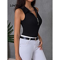 Regata Feminina Lovito: Estilo Casual com Zíper - imagem 2