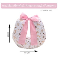Almofada de Amamentação Confortável com Pompom e Zíper - Design Fox para Bebês - imagem 4