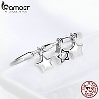 Anel Estrela em Prata 925 Bamoer - Moda Oscilante com Zircônia - imagem 2