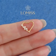 Piercing Argola Titânio G23: Coração & Zircônia - imagem 2