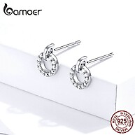 Brinco Círculo da Sorte BAMOER: Prata 925 e Zircônia - imagem 2