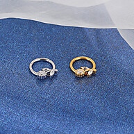Piercing Argola Flor: Aço Cirúrgico e Zircônia - imagem 2