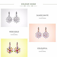 Brincos Flor Bamoer: Elegância e Zircônia! - imagem 2