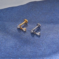 Piercing Titânio Labret: Estrela e Zircônia - imagem 2