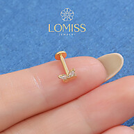 Piercing Labret Borboleta: Titânio G23 e Zircônia - imagem 2