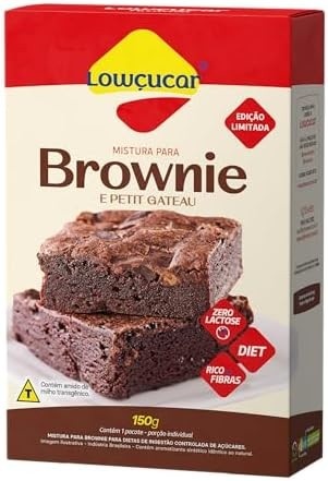 Lowçucar Mistura para Brownie e Petit Gateau Zero Lactose 150g