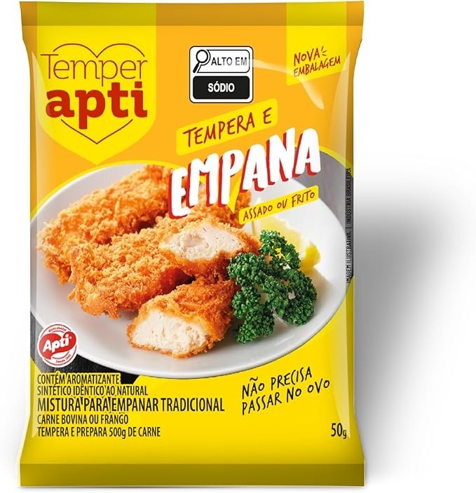 Kit com 6 Mistura para empanar tradicional Apti 50g