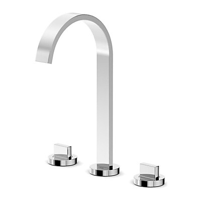 Misturador de Mesa Flow Cromado: Bica Alta e 3 Furos