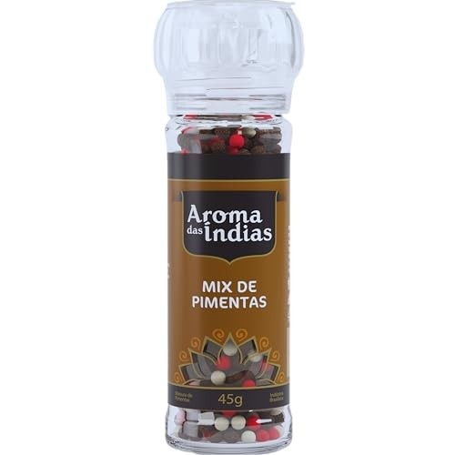 Aromas da Índia Pimenta Mix Com Moedor 45 Gramas