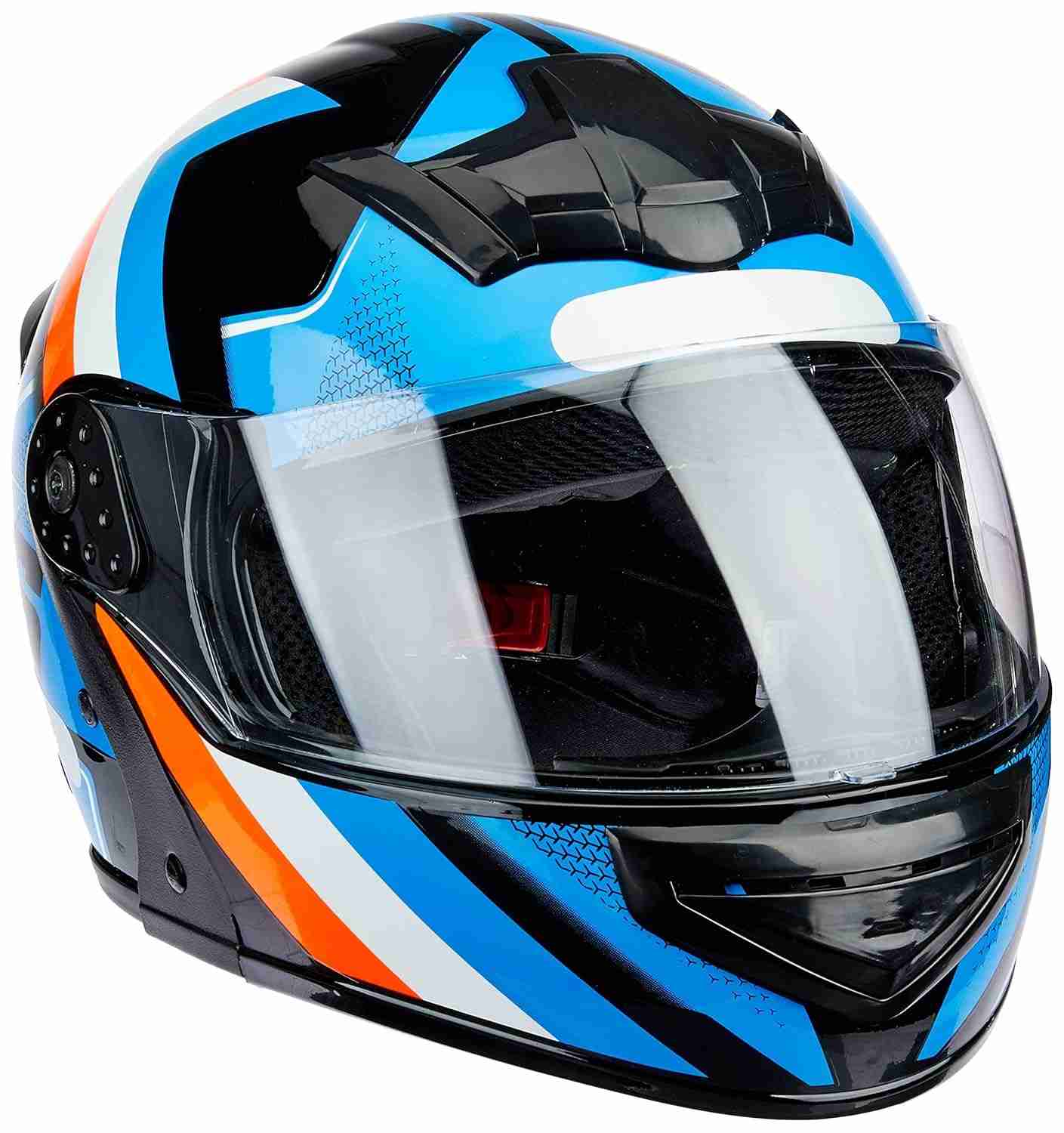 Capacete Mixs Gladiator Super Speed Azul/Laranja Brilhante - Segurança e Estilo para Você!