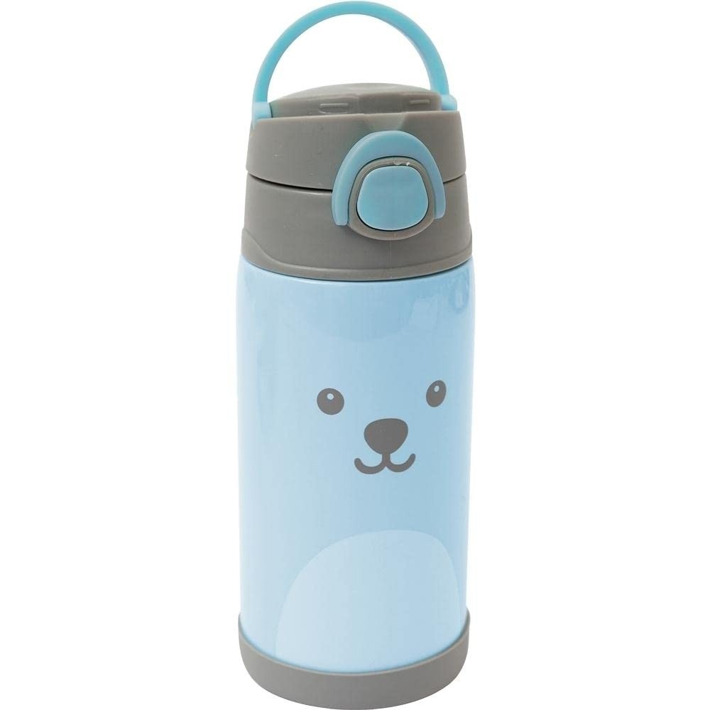 Garrafa Térmica Buba Gumy 400 ml - Parede Dupla com Canudo em Silicone | Azul