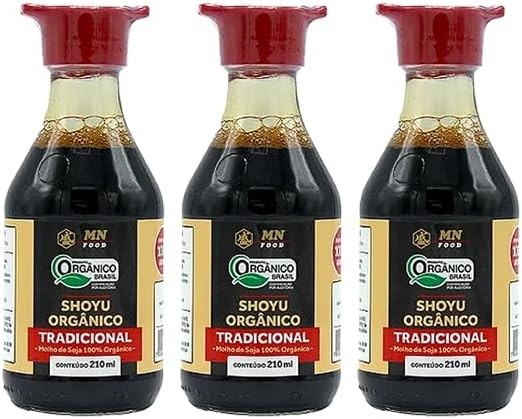 Kit 3X: Shoyu Orgânico Tradicional MN Food 210 ml