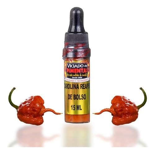 Molho De Pimenta Carolina Reaper Original Sem Glúten 15 Ml