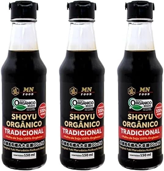 Kit 3X: Shoyu Orgânico Tradicional MN Food 150 ml