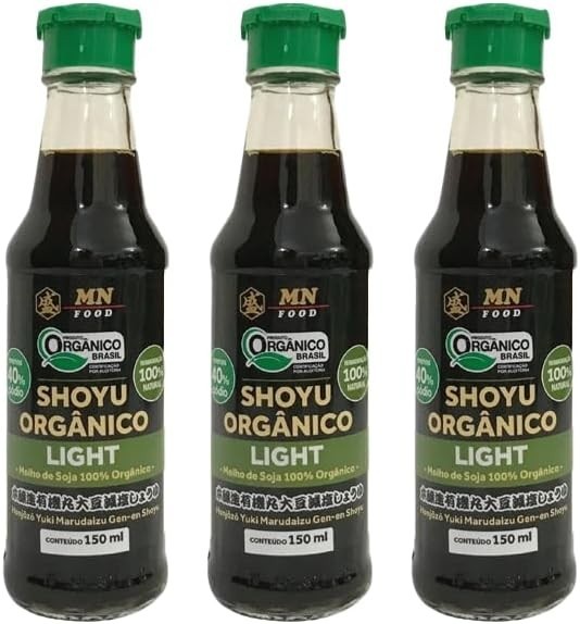 Kit 3X: Shoyu Orgânico Light MN Food 150ml