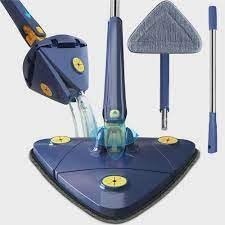 Mop Rodo Esfregão Mobi Triangular Giratório 360° - Limpeza de Cantos com Facilidade
