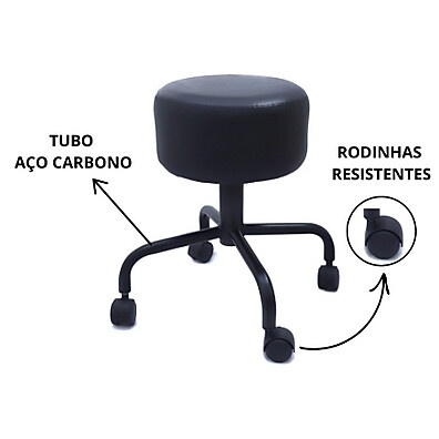 Banqueta Estofada: Conforto e Mobilidade!
