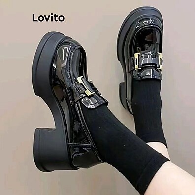 Mocassins Lovito com Solado Grosso: Aumente sua Altura com Estilo