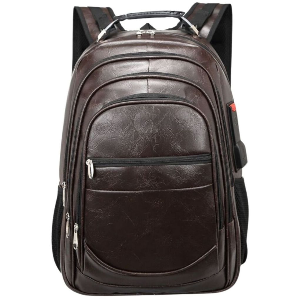 Mochila de Couro Reforçada: Estilo e Segurança