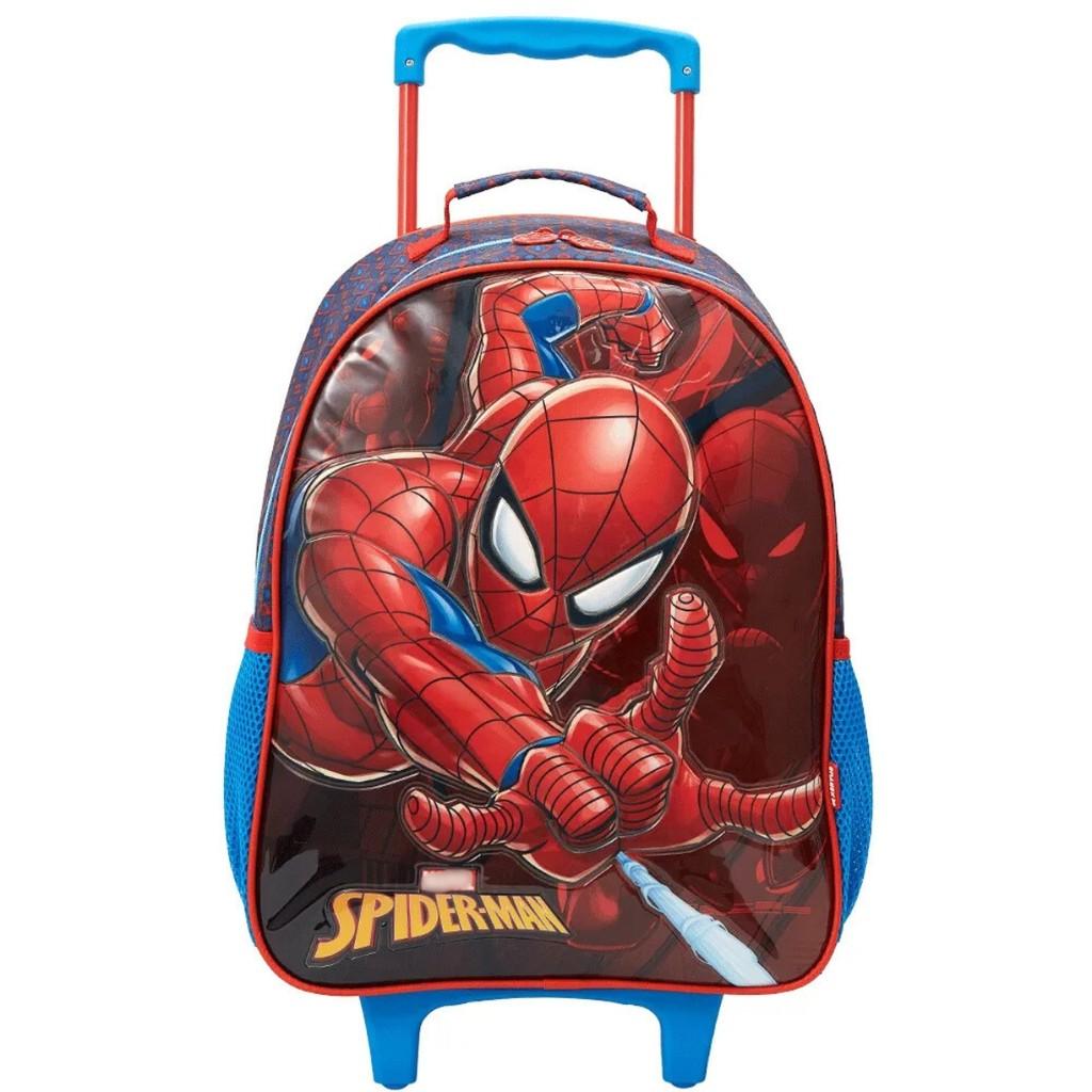 Mochila Homem-Aranha com Rodas: Aventura na Escola!