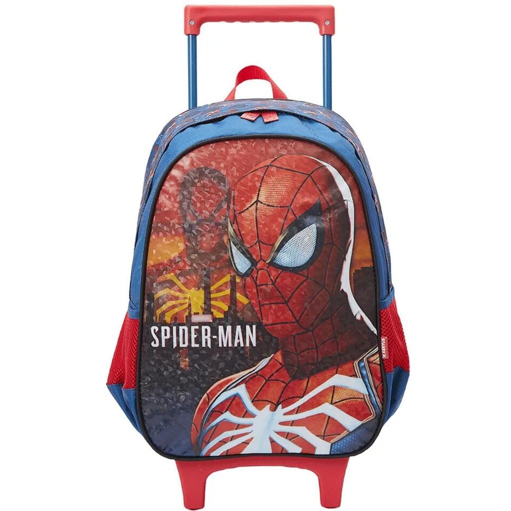 Mochila Infantil Homem-Aranha com Rodas: Aventura na Escola!