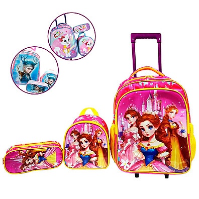 Mochila Infantil Princesa: Kit Completo para a Escola!