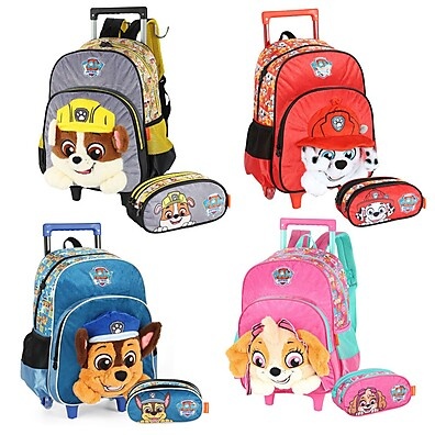 Mochila Patrulha Canina 41x30cm com Pelúcia 3D – Luxcel