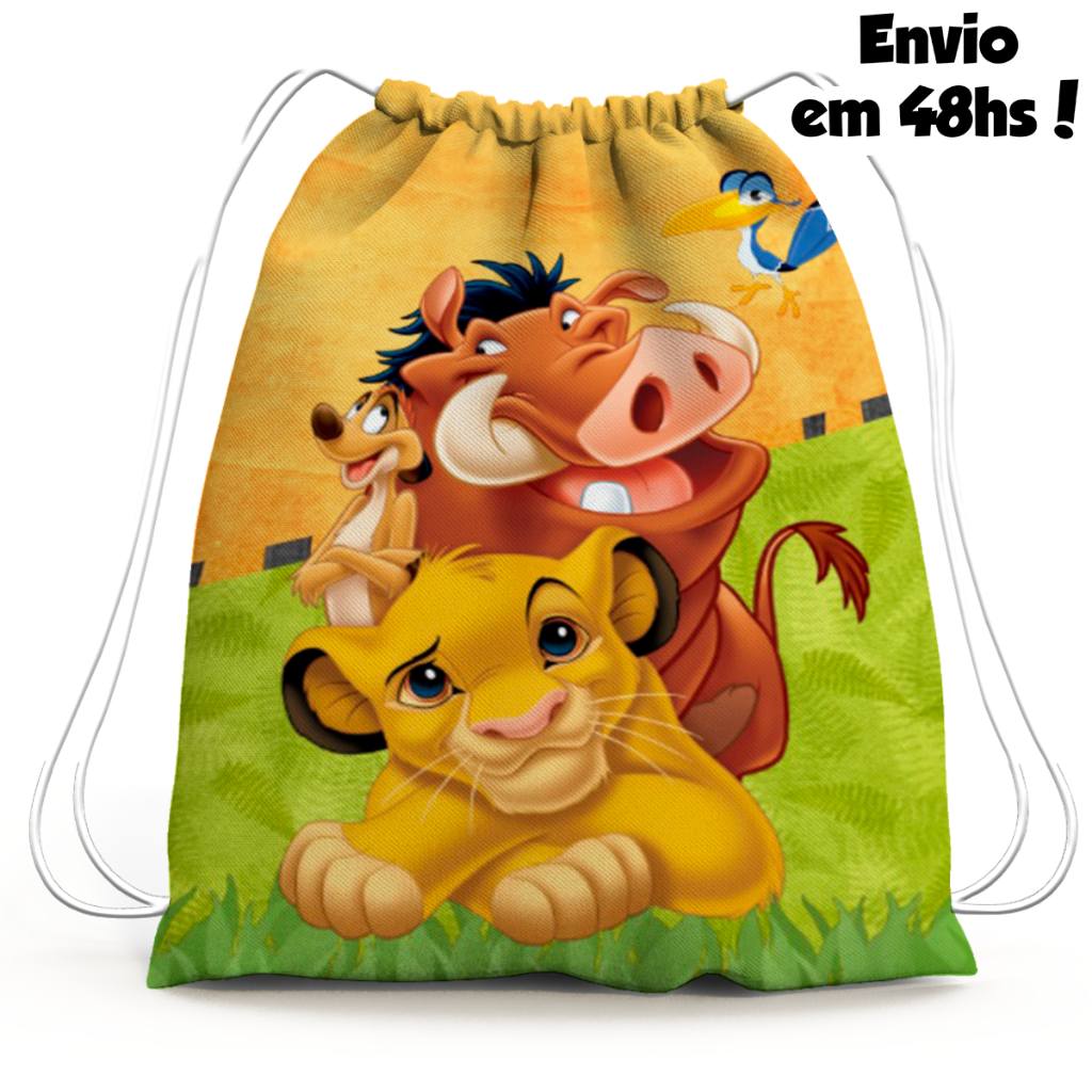 Mochilinhas Rei Leão: Kit Festa 10 Unidades!