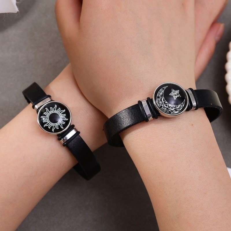 Pulseira Luminosa Sol e Lua para Casal – Acessório Romântico e Moda