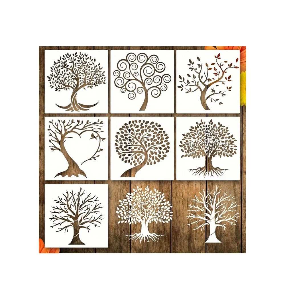 7 Modelos Reutilizáveis Árvore da Vida – DIY Ecológico para Decoração de Parede
