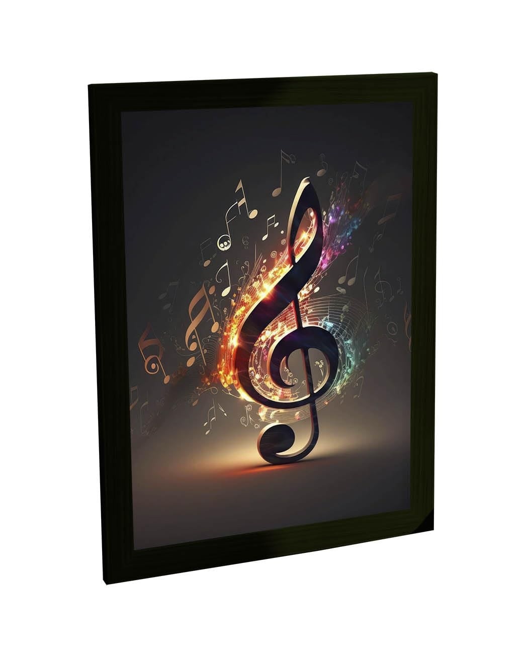 Quadro Decorativo Música com Notas e Instrumentos Musicais - Arte Moderna para Quartos e Salas