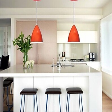 Kit 3 Pendentes Vegas Vermelho e Branco – Decoração Moderna