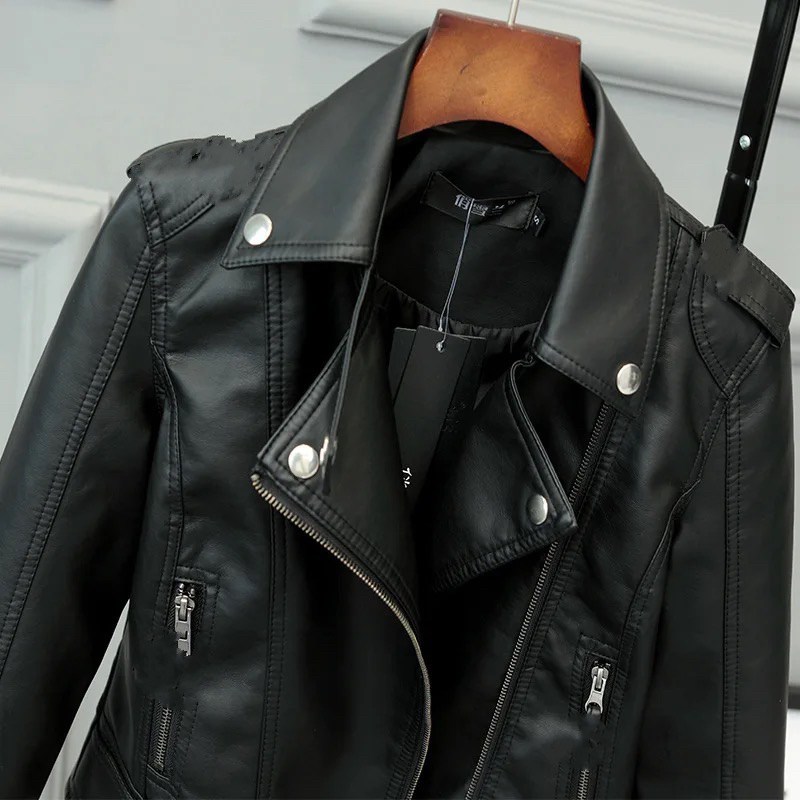 Jaqueta de Couro Feminina Slim Fit: Elegante e Moderna