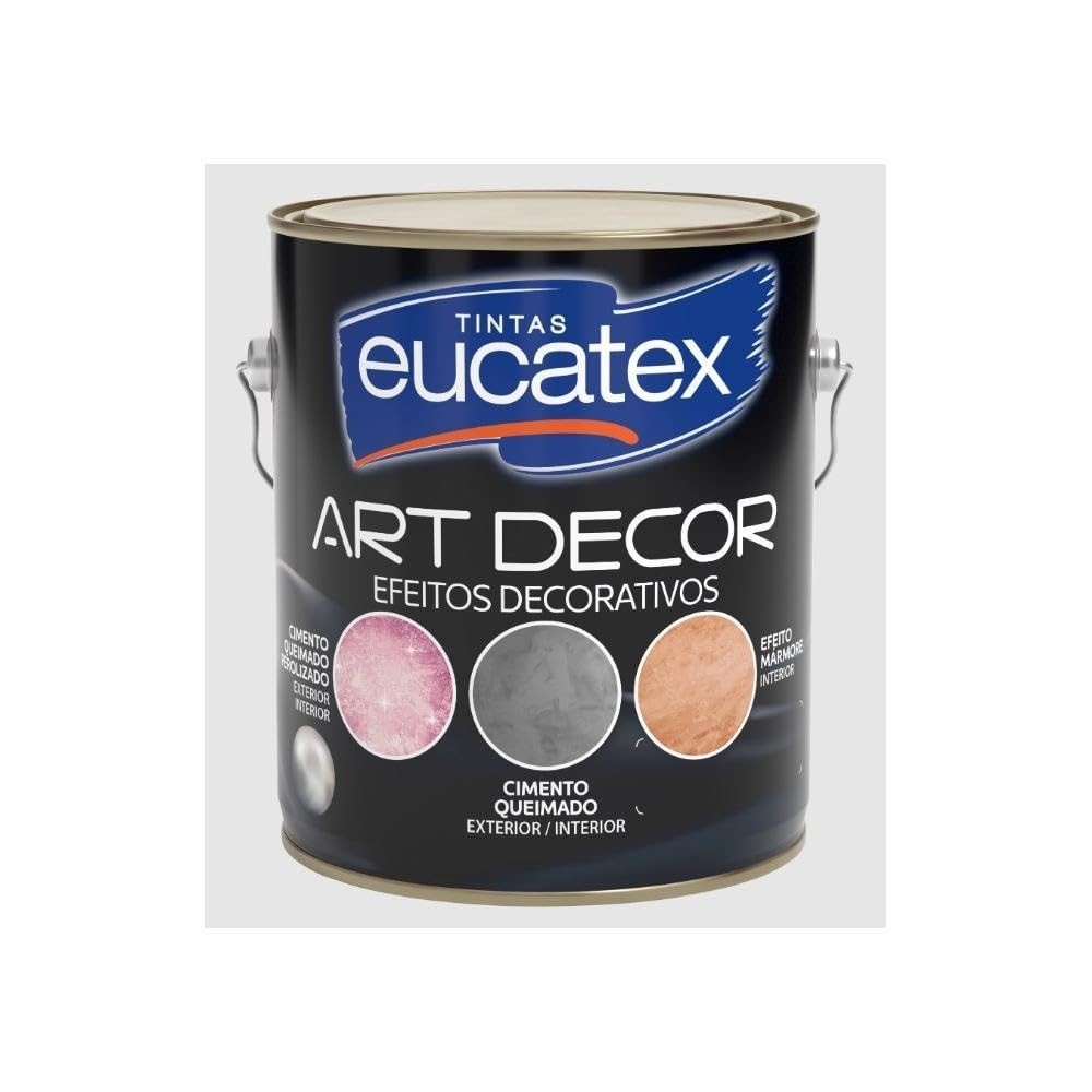 Eucatex Cimento Queimado Cromo Cinza 3,6L - Textura Moderna e Elegante para Decoração
