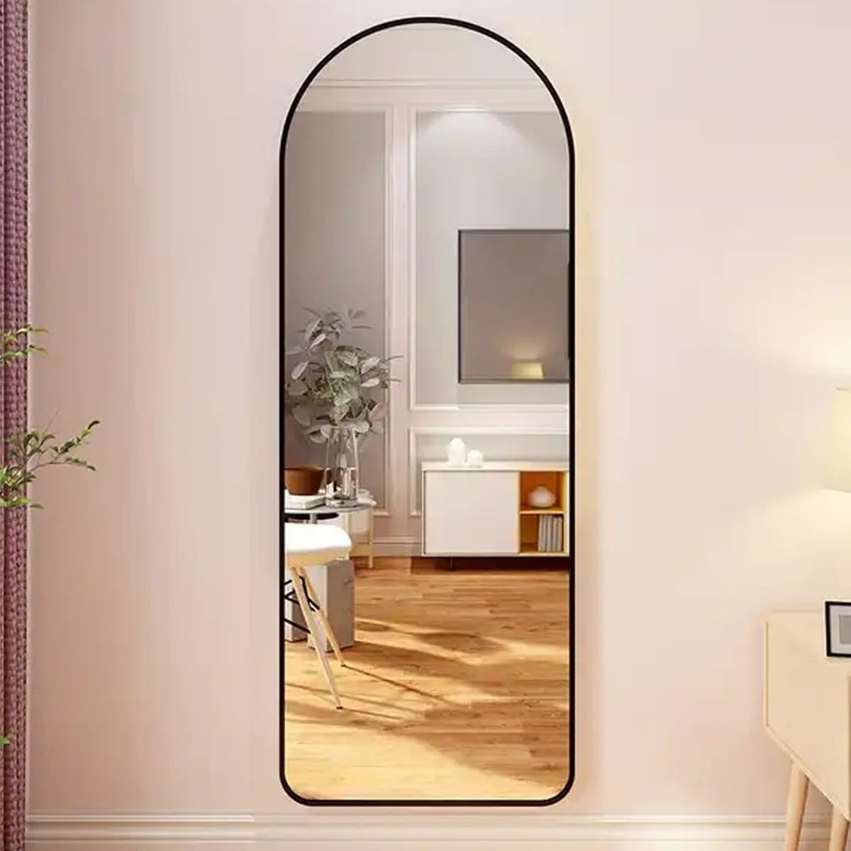 Espelho Oval com Moldura Preta 100x30cm - Decore com Estilo e Modernidade