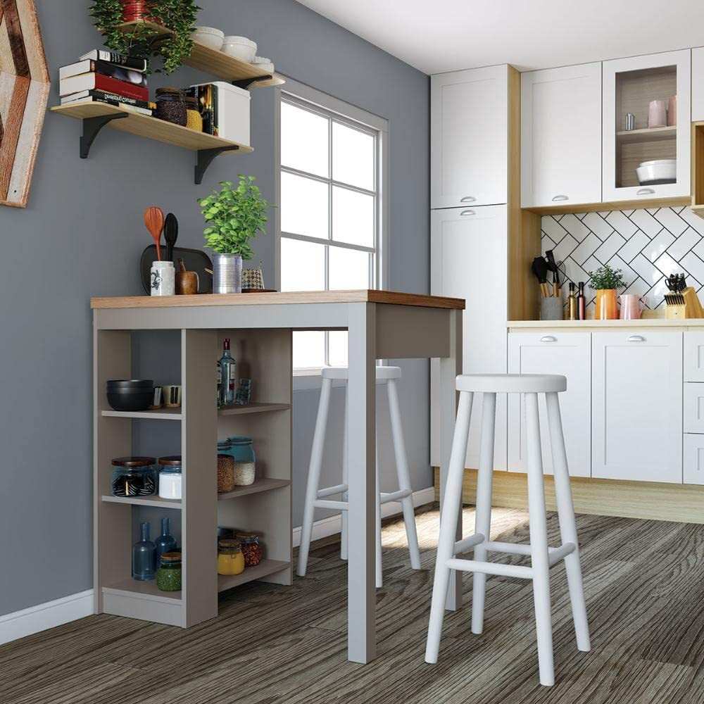 Bancada de Cozinha Gourmet Ditália CD-1022 com 3 Prateleiras – Design Moderno e Resistente