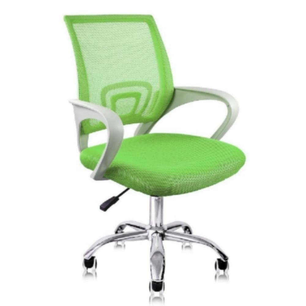 Cadeira de Escritório Fortt Lisboa Verde - Base Cromada com Rodinhas | Conforto Ergonômico Moderno