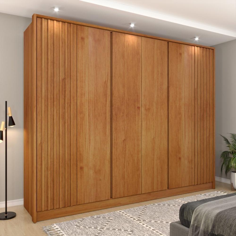 Guarda-Roupa Casal 6 Portas e 6 Gavetas em Cinamomo – Design Moderno e Espaçoso