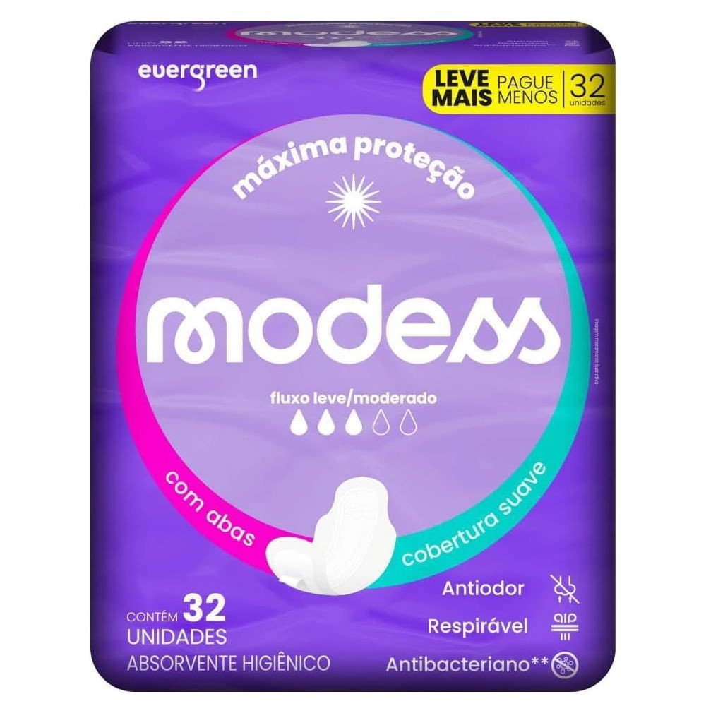 Modess Com Abas: Proteção e Conforto por Até 8 Horas