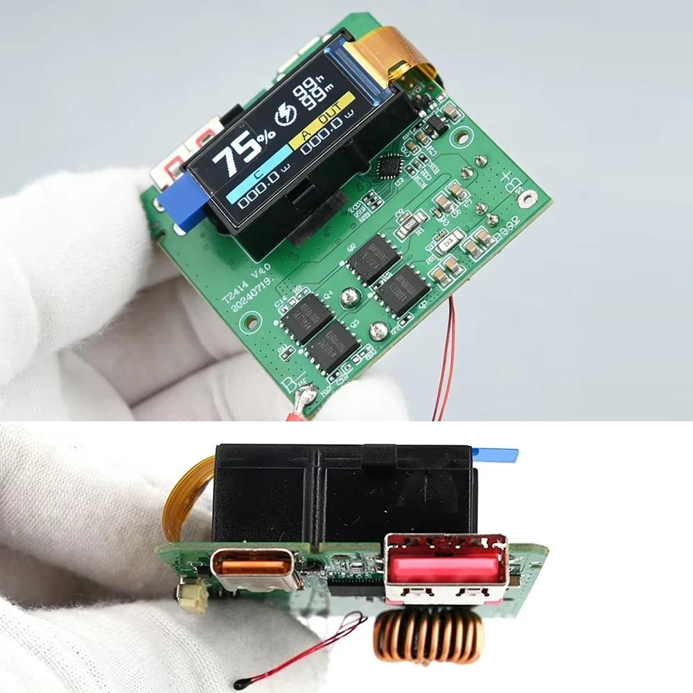 Módulo Power Bank 100W PD com Tela TFT: Potência DIY Elite