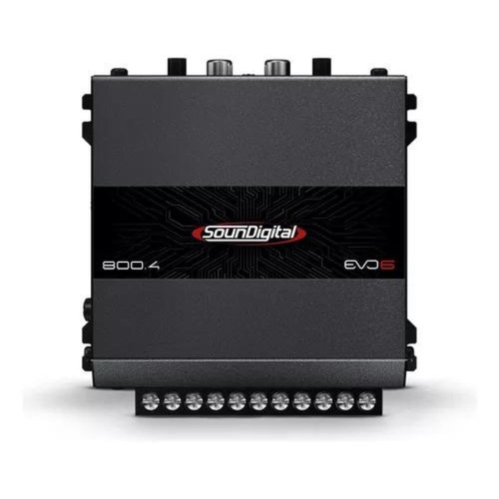 Módulo Amplificador Soundigital 800.4 Evo6 800W RMS 4 Canais Classe D - Potência e Qualidade para seu Som Automotivo
