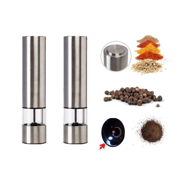 Moedor Elétrico de Sal e Pimenta: Kit com 2!
