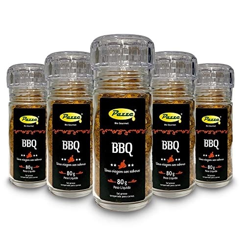 Kit 5 BBQ - Tempero para carnes Moedor Pazze 80g