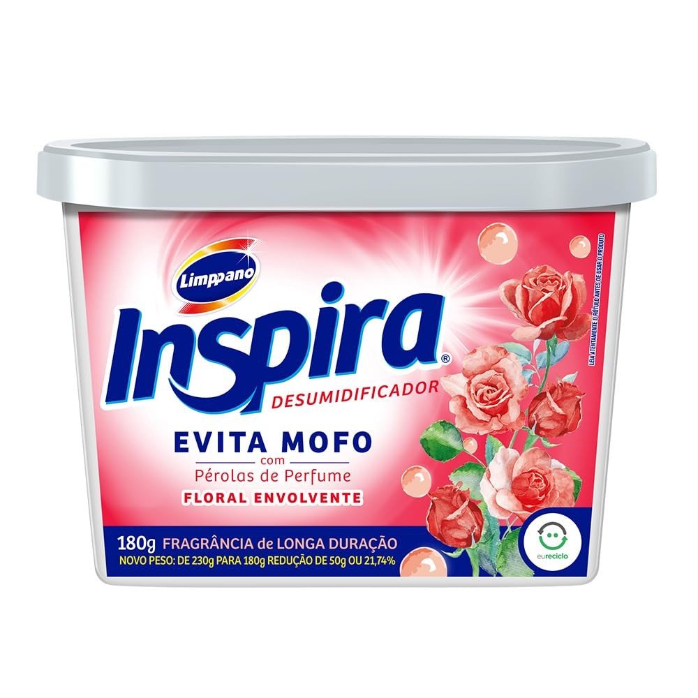 Limppano Evita Mofo Desumidificador Inspira 180G - Fragância Floral Envolvente | Combate Umidade e Mofo com Eficácia