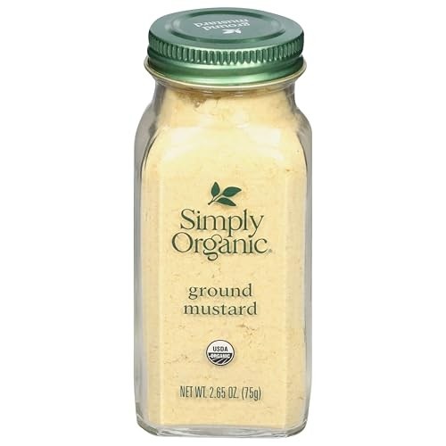 SIMPLY ORGANIC Mostarda moída orgânica, 75 g