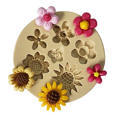 Molde Silicone Flores: Crie Artesanato Único 🌸