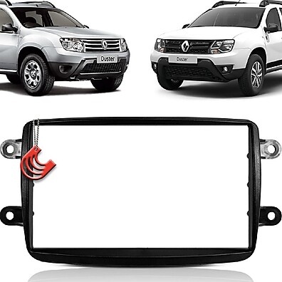 Moldura 2 Din Preta para Renault Duster 11/20 – Instalação Perfeita