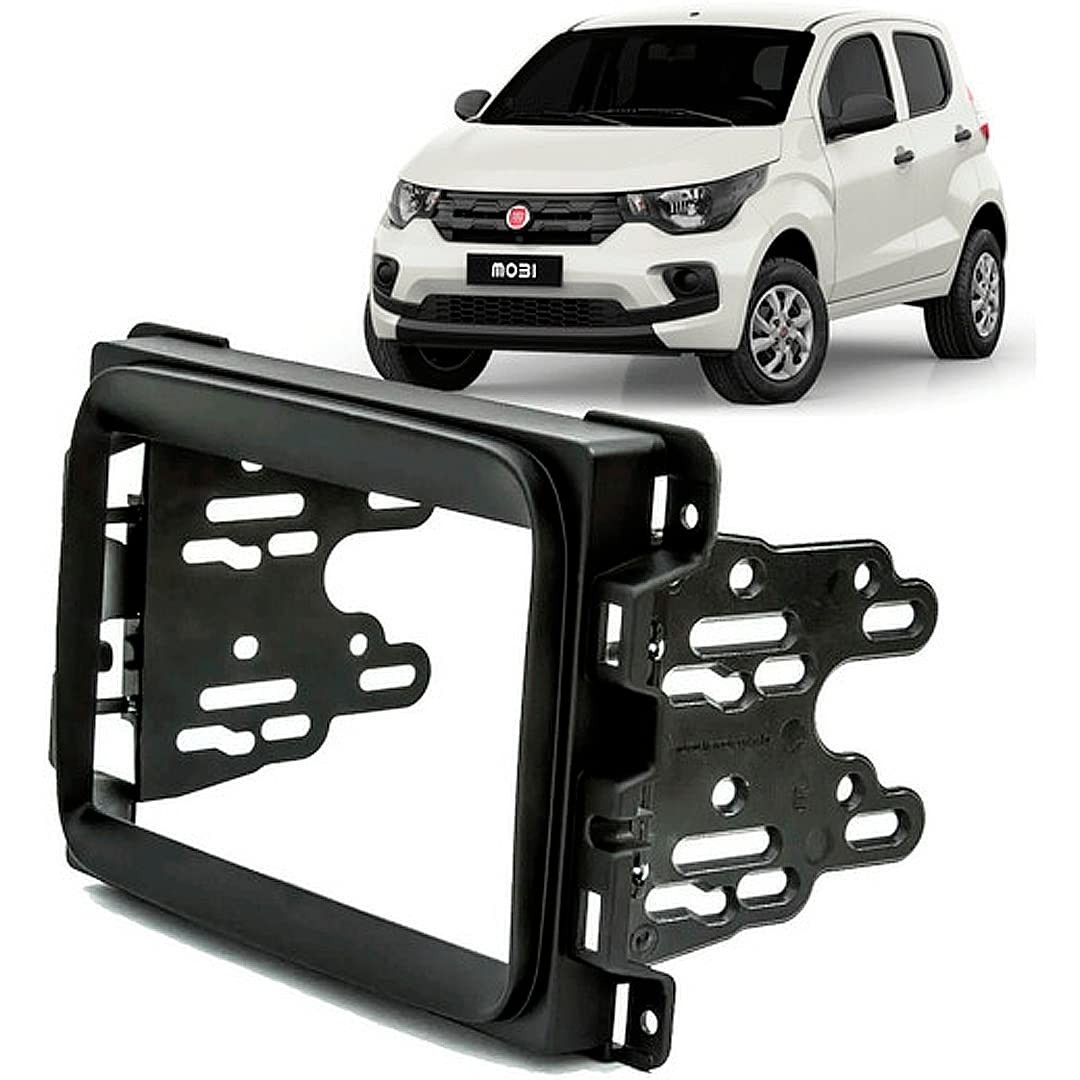 Moldura 2 Din 7" Fiat Mobi Fiamon: Upgrade Perfeito para seu Carro - Preto