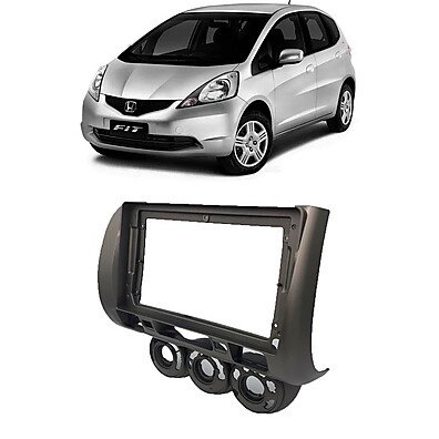 Moldura 2Din 9” Honda Fit 2004-2008 Grafite - Expex
